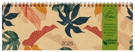 Tischkalender Edition Natur Dschungel 2025 quer, Kalender