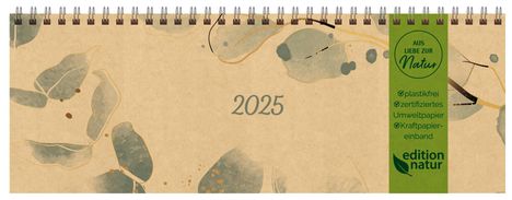 Tischquerkalender Edition Natur Floral 2025, Kalender