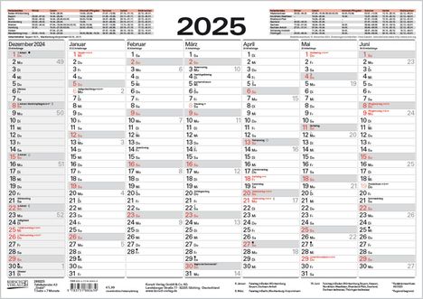 Tafelkalender A3 "Stabil" 2025, Kalender