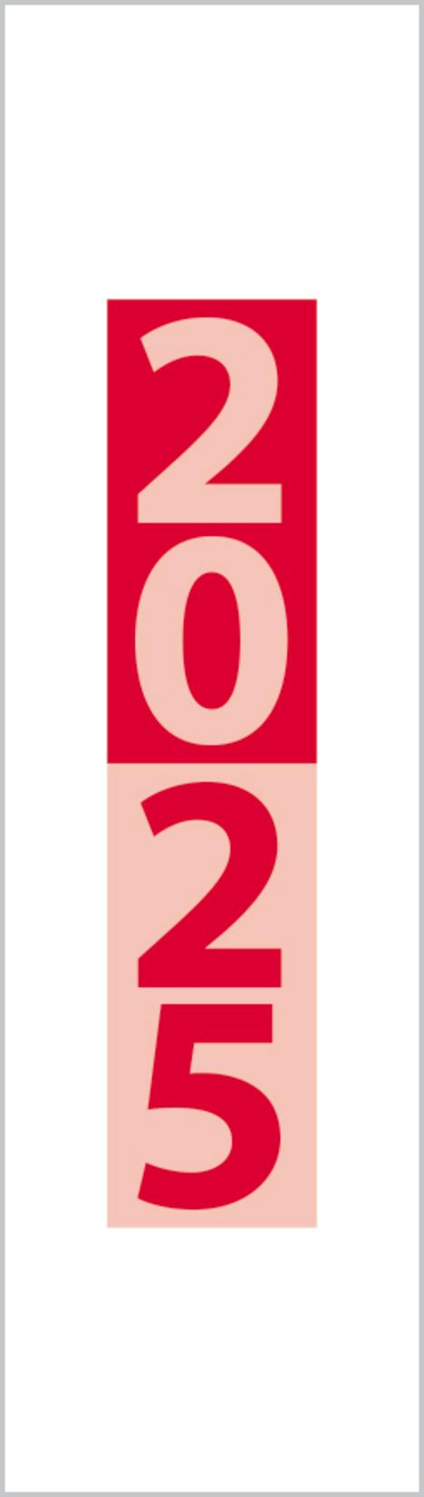 Streifenplaner Mini Rot 2025, Kalender