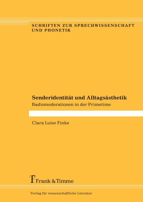 Clara Luise Finke: Senderidentität und Alltagsästhetik, Buch