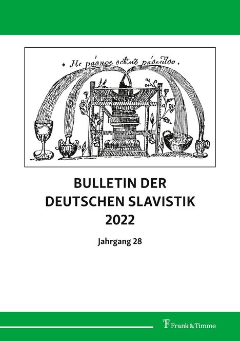 Bulletin der deutschen Slavistik 2022, Buch