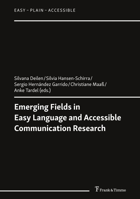 Emerging Fields in Easy Language and Accessible Communication Research, Buch
