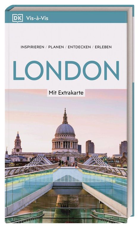 "London. Mit Extrakarte. Inspiriert von einem Stadtpanorama mit Blick auf die St. Paul's Cathedral und eine moderne Brücke."