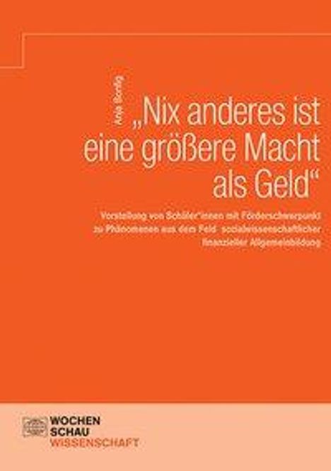 Anja Bonfig: "Nix anderes ist eine größere Macht als Geld", Buch