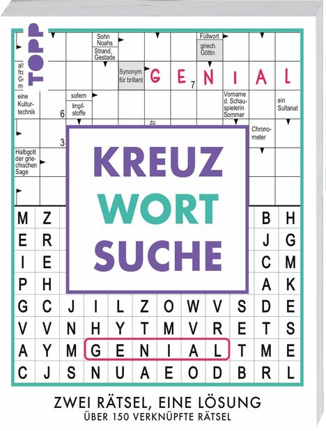 Frechverlag: Kreuzwortsuche - 160 verknüpfte Rätsel: Zwei Rätsel, eine Antwort, Buch