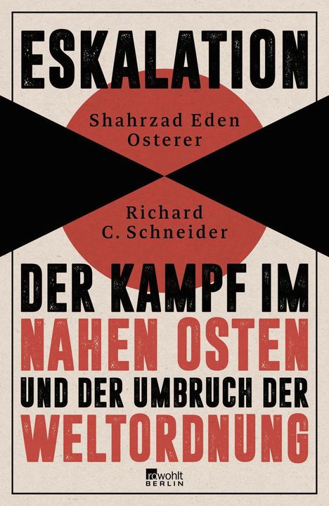 Titel: "Eskalation". Autoren: Shahrzad Eden Osterer, Richard C. Schneider. Thema: Naher Osten und Weltordnung.