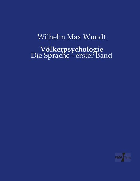 Wilhelm Max Wundt: Völkerpsychologie, Buch