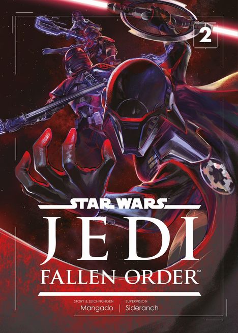 "Star Wars Jedi Fallen Order," Nummer 2. Illustration mit Kriegern in futuristischen Rüstungen, Lichtschwerter schwingend.