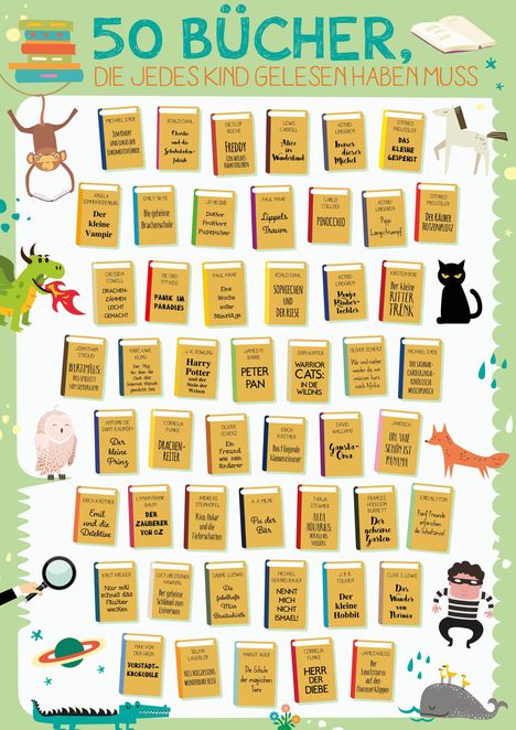50 Bücher, die jedes Kind gelesen haben muss, Diverse