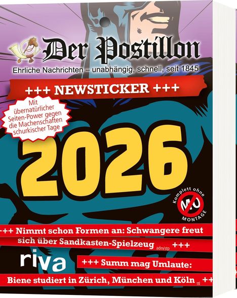 Stefan Sichermann: Der Postillon +++ Newsticker +++ 2026, Kalender