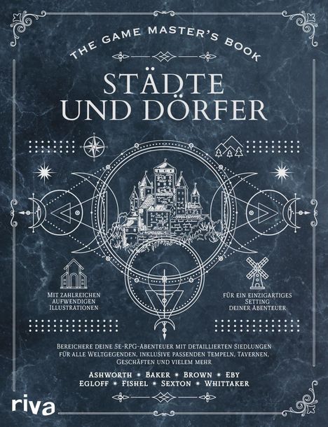 "The Game Master's Book: Städte und Dörfer. Mit zahlreichen aufwendigen Illustrationen." Beschreibung eines Buchcovers.