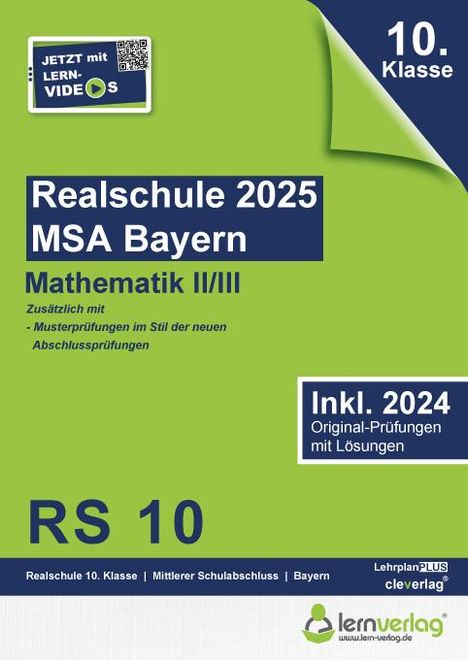 Original-Prüfungen Realschule Bayern 2025 Mathematik II/III, Buch