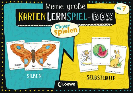 Clever Spielen - Meine große KartenLernSpiel-Box - Silben/Selbstlaute, Spiele