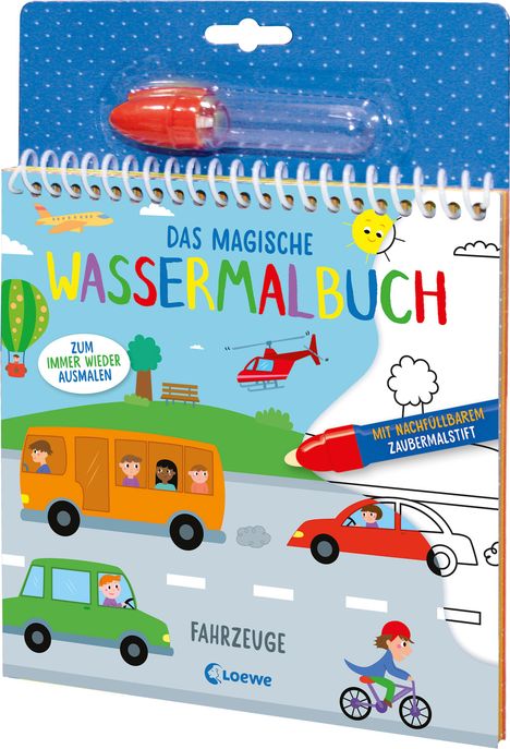 Das magische Wassermalbuch - Fahrzeuge, Buch