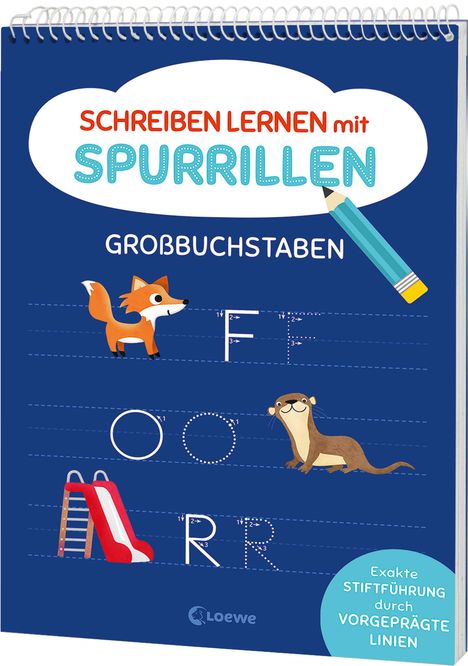 Schreiben lernen mit Spurrillen - Großbuchstaben, Buch