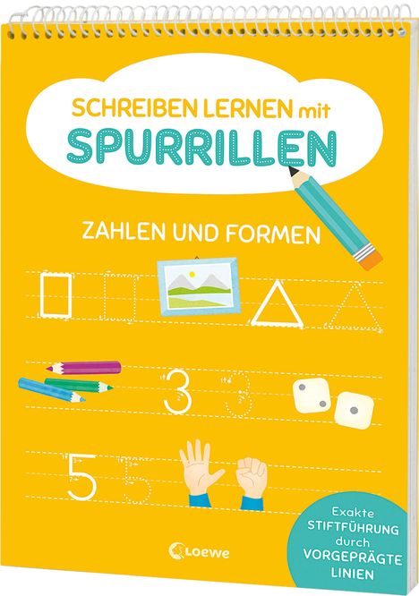 Schreiben lernen mit Spurrillen - Zahlen und Formen, Buch
