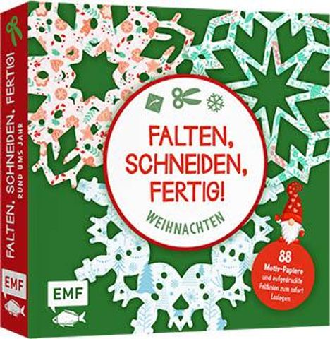 Ina Mielkau: Bastelblock: Falten, Schneiden, fertig! Weihnachten, Buch