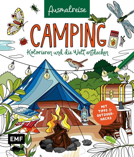 Ausmalreise Camping, Buch