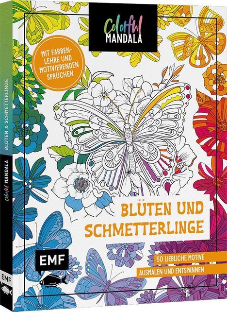 Colorful Mandala - Blüten und Schmetterlinge, Buch