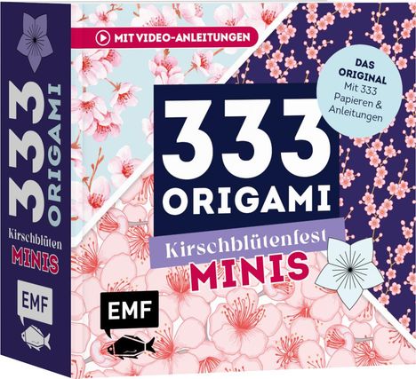 333 Origami Minis - Kirschblütenfest - Dein dekorativer Wendeblock zum kreativen Falten &amp; Notieren, Buch