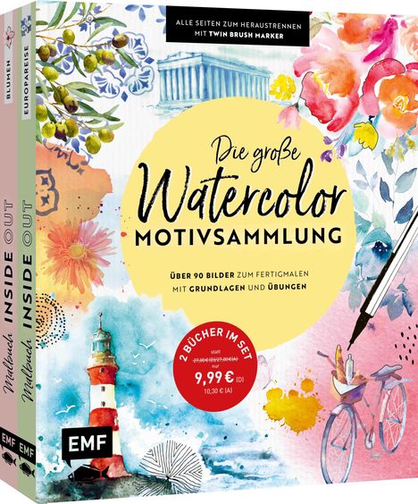 Die große Watercolor-Motivsammlung - über 90 Bilder zum Fertigmalen, Buch