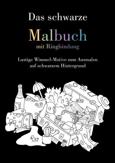 Heike Langenkamp: Das schwarze Malbuch mit Ringbindung, Buch