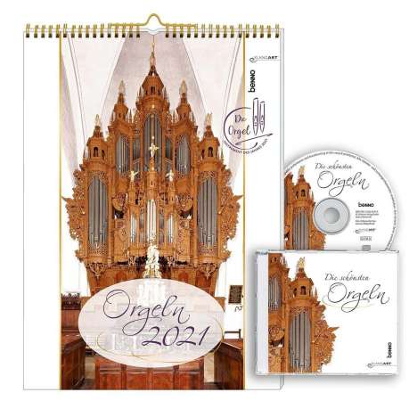 Orgeln 2021 Kalender mit CD, Kalender