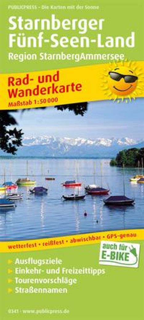 Rad- und Wanderkarte Starnberger Fünf-Seen-Land 1 : 50 000, Karten