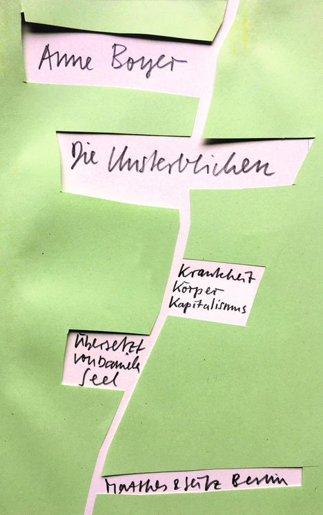 Anne Boyer: Die Unsterblichen, Buch