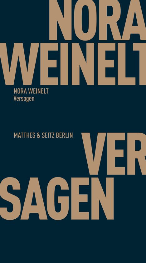 Nora Weinelt: Versagen, Buch