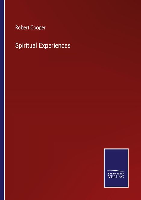 Robert Cooper: Spiritual Experiences, Buch