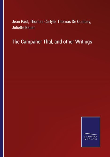 Jean Paul: The Campaner Thal, and other Writings, Buch