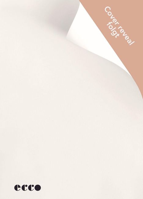 Text "Cover reveal folgt" auf braunem Streifen, unterer Bereich ein Logo aus vier stilisierten Buchstaben.