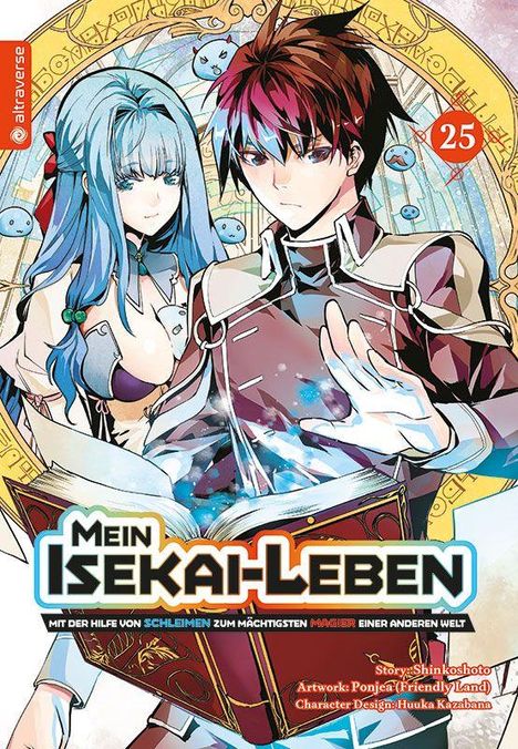 "Mein Isekai-Leben. Mit der Hilfe von Schleimen zum mächtigsten Magier einer anderen Welt." Manga-Cover mit zwei Figuren.