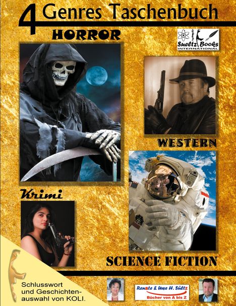 Uwe H. Sültz: 4 Genres Taschenbuch Krimi Sci-FI Horror Western, Buch