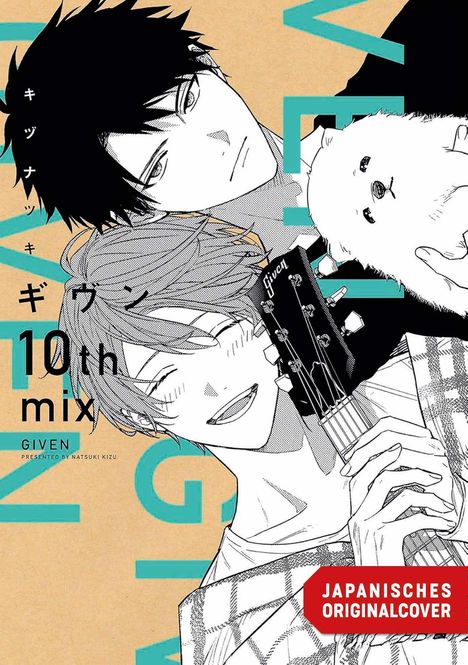 Text: "given 10th mix" und "JAPANISCHES ORIGINALCOVER". Illustration von zwei Personen mit Gitarre und Hund.