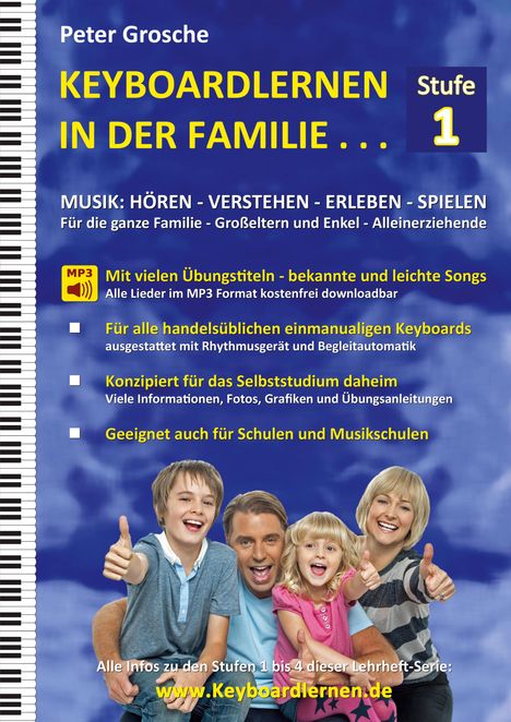 Peter Grosche: Keyboardlernen in der Familie (Stufe 1), Buch