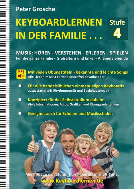 Peter Grosche: Keyboardlernen in der Familie (Stufe 4), Buch