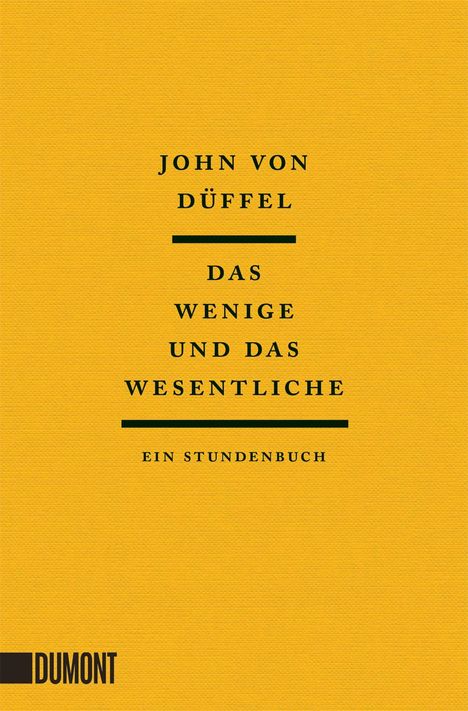 John Düffel: Das Wenige und das Wesentliche, Buch