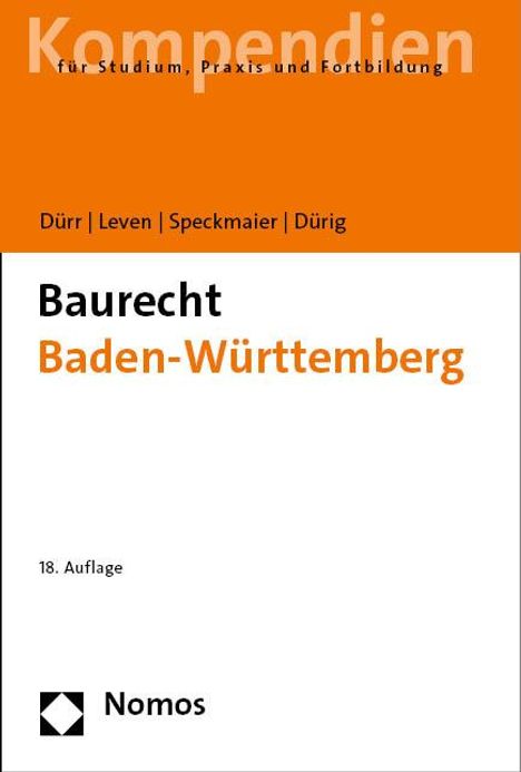 Hansjochen Dürr: Baurecht Baden-Württemberg, Buch