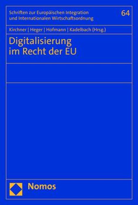 Digitalisierung im Recht der EU, Buch