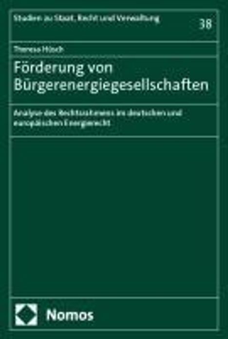 Theresa Hüsch: Förderung von Bürgerenergiegesellschaften, Buch