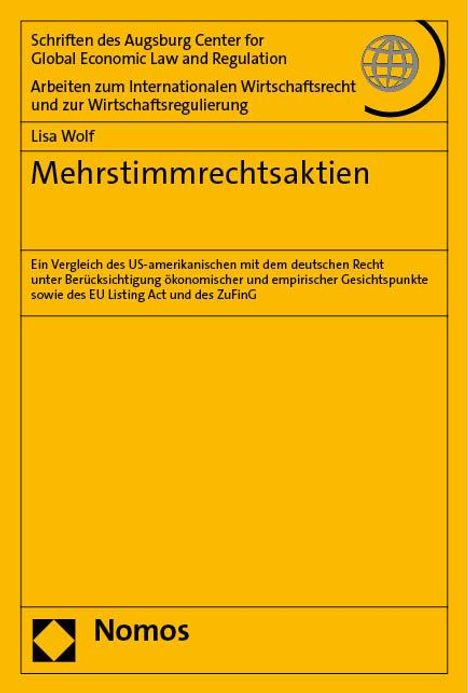 Lisa Wolf: Mehrstimmrechtsaktien, Buch