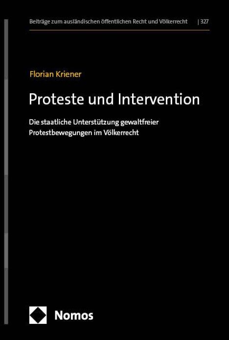 Florian Kriener: Proteste und Intervention, Buch