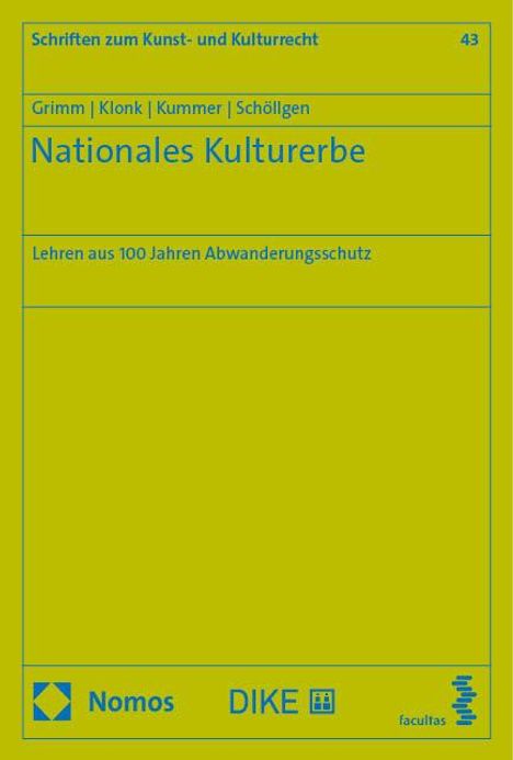 Dieter Grimm: Nationales Kulturerbe, Buch