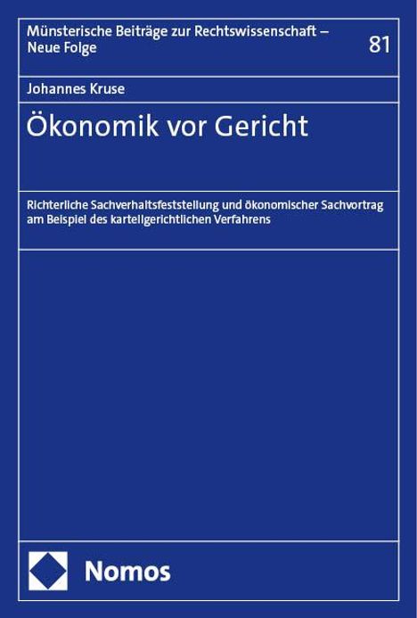 Johannes Kruse: Ökonomik vor Gericht, Buch