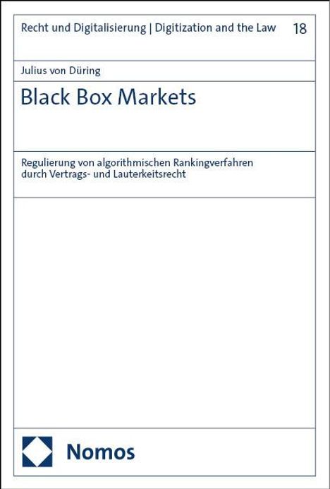 Julius von Düring: Black Box Markets, Buch
