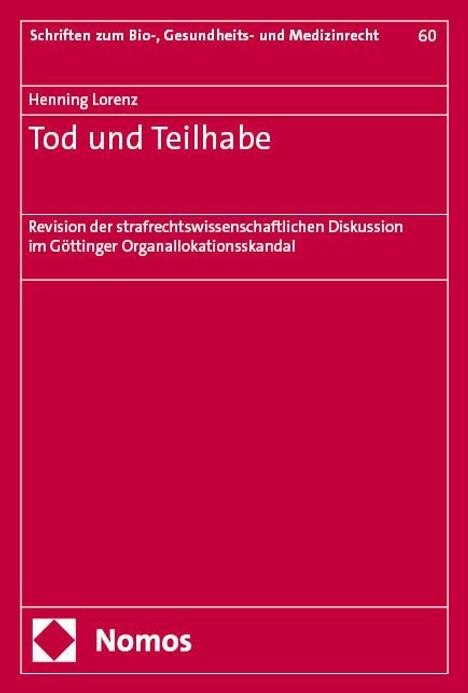 Henning Lorenz: Tod und Teilhabe, Buch