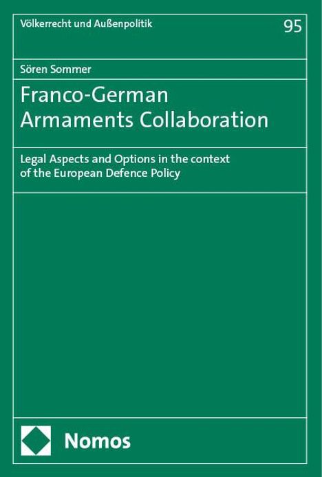 Sören Sommer: Franco-German Armaments Collaboration, Buch